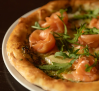 Pizza crème de basilic