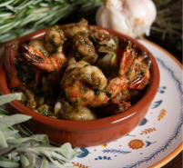 Gambas à l'ail